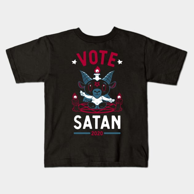 Vote Satan - Vote 2020 - Election - Creepy Cute - Goth Kids T-Shirt by Nemons